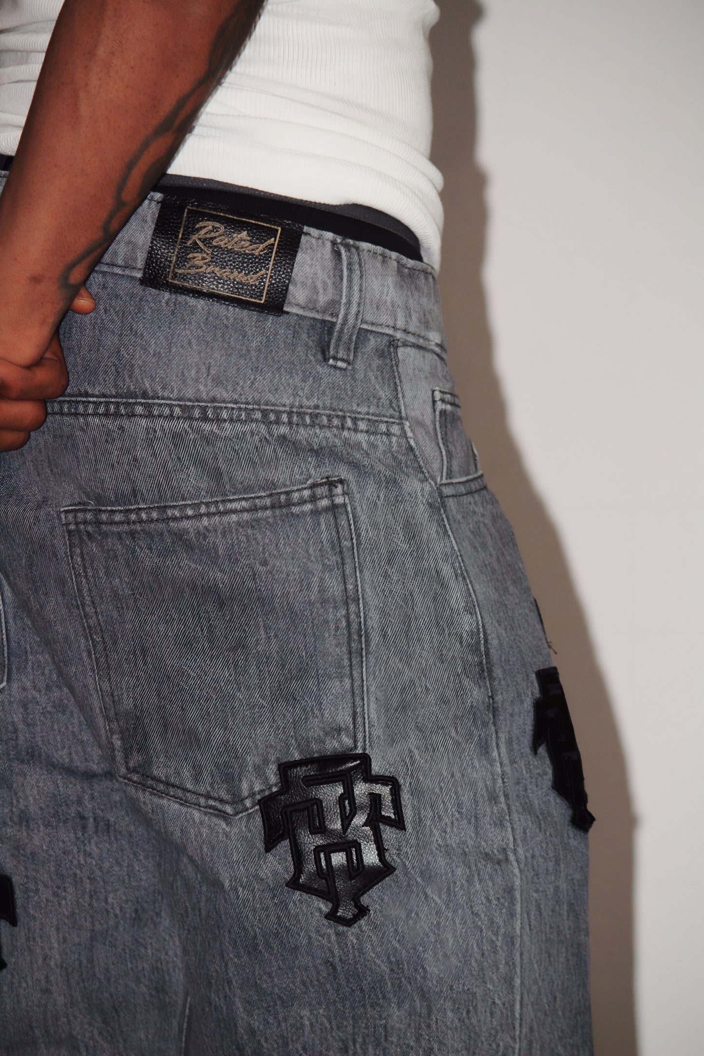 Stone grey denim
