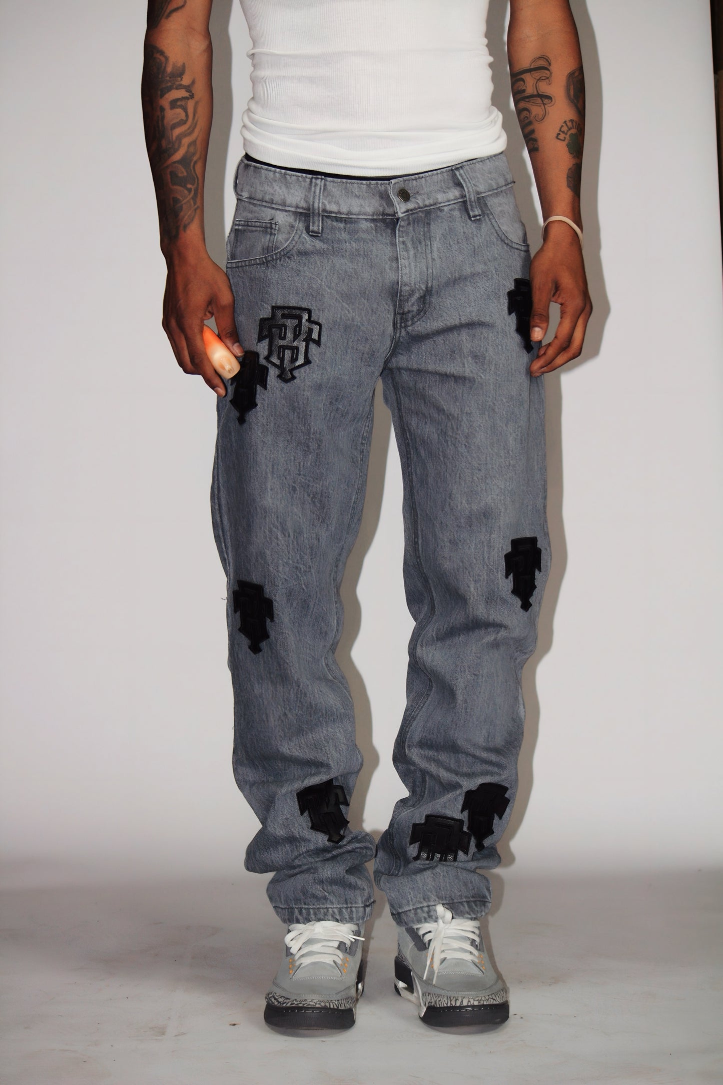 Stone grey denim