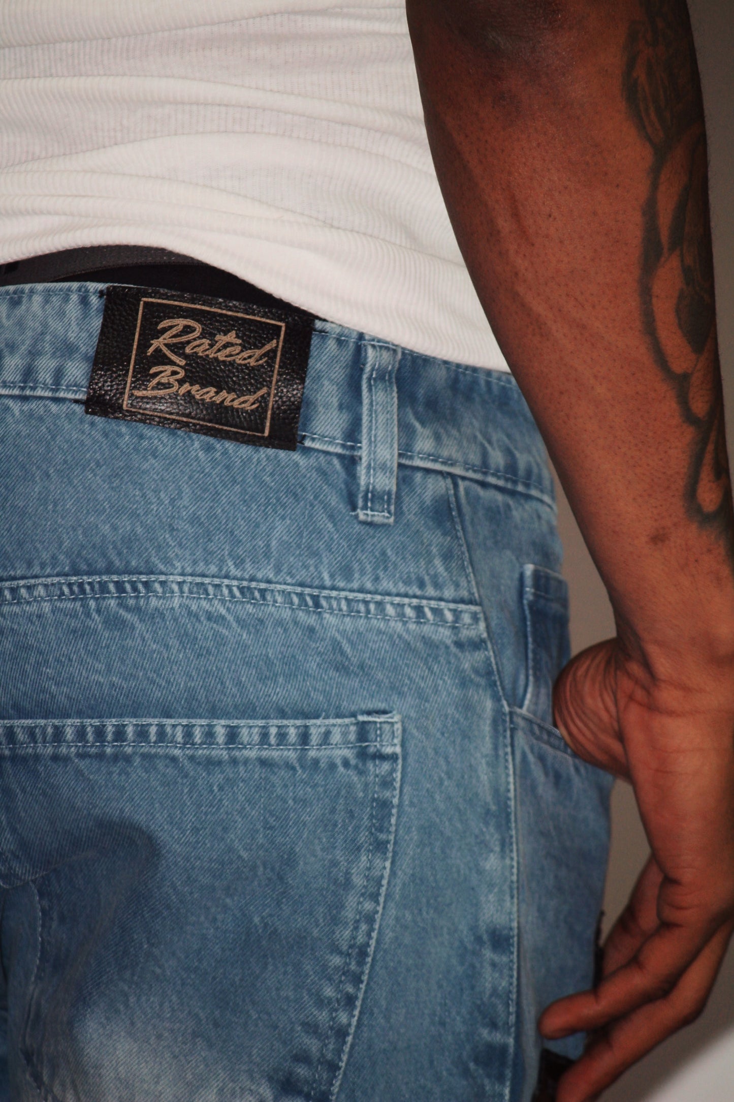 Light wash denim